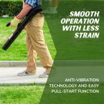 Powerful 75cc Petrol Backpack Leaf Blower 240MPH