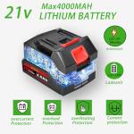 21V Cordless Electric Weed Wacker with 3 Blades