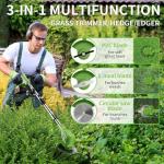 21V Cordless Electric Weed Eater with 2 Batteries