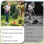 Cordless 21V Metal Blade Grass Strimmer with Batteries