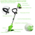 21V Cordless Electric Weed Wacker with 3 Blades