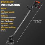 21V Cordless Grass Strimmer with 2 Batteries