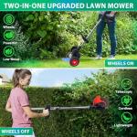 DROCOCASAD Cordless Electric Lawn Mower and Edger