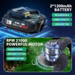 DROCOCASAD Cordless Electric Lawn Mower and Edger