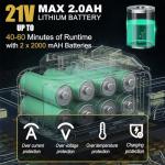 Cordless Electric Weed Wacker with 21V Battery