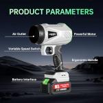 Yogin 600000RPM Handheld Leaf Blower with Batteries