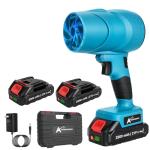 Cordless Leaf Blower with 2 Batteries and Toolbox