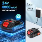 Xamanabu Cordless Leaf Blower with 2 Batteries