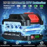 Cordless Leaf Blower with 2 Batteries and Toolbox