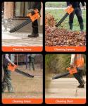 Cordless Leaf Blower with Dual Battery and Charger