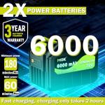 MOK Cordless Leaf Blower with Batteries and Charger