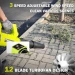 MOK Cordless Leaf Blower with Batteries and Charger