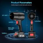 21V Cordless Leaf Blower with Batteries & Charger