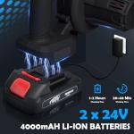 Dunalnuz Cordless Leaf Blower with Batteries and Charger