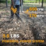 MOK Cordless Leaf Blower with Dual Batteries