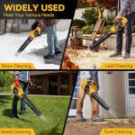 MOK Cordless Leaf Blower with 2 Batteries