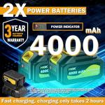 MOK Cordless Leaf Blower with Dual Batteries