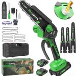 Cordless Mini Chainsaw with Batteries and Chains