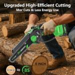 Cordless Mini Chainsaw with Batteries and Chains