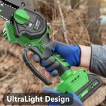 Cordless Mini Chainsaw with Batteries and Chains