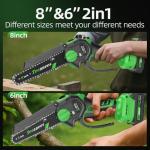 Cordless Mini Chainsaw with Batteries and Chains