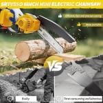 Cordless Mini Electric Chainsaw with Battery Display