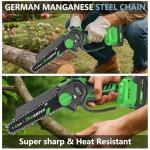 Cordless Mini Chainsaw with Batteries and Chains