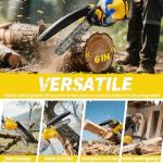 Cordless Mini Electric Chainsaw with Battery Display