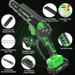 Cordless Mini Chainsaw with Batteries and Chains