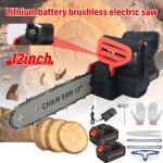 12-Inch Cordless Chainsaw with 2 Batteries