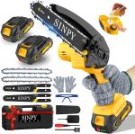 SINPY Cordless Mini Chainsaw with 2 Batteries