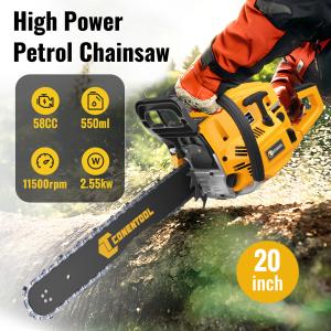 58cc Heavy Duty Petrol Chainsaw with 20" Bar