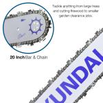 Hyundai 62cc 20" Petrol Chainsaw - Easy Start