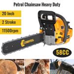 58cc Heavy Duty Petrol Chainsaw with 20" Bar