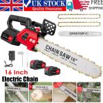 16" Cordless Electric Chainsaw with 2 Batteries