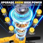 SINPY Cordless Mini Chainsaw with 2 Batteries