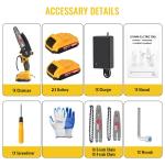 Cordless Mini Chainsaw with 2 Batteries