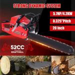 52cc Heavy-Duty Petrol Chainsaw with 20" Bar