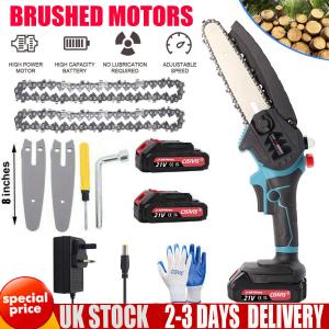 8'' Mini Cordless Chainsaw with 2 Batteries