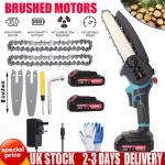 8'' Mini Cordless Chainsaw with 2 Batteries