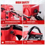 52cc Heavy-Duty Petrol Chainsaw with 20" Bar