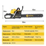 2025 2.55KW 58cc Petrol Chainsaw with 20-Inch Bar