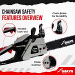54.5cc Petrol Chainsaw with 20" Bar & 3 Chains