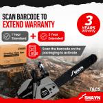 54.5cc Petrol Chainsaw with 20" Bar & 3 Chains