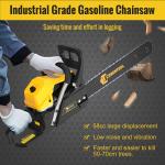 2025 2.55KW 58cc Petrol Chainsaw with 20-Inch Bar