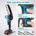 8'' Mini Cordless Chainsaw with 2 Batteries