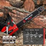 BU-KO 65cc Petrol Chainsaw with 2 Chains