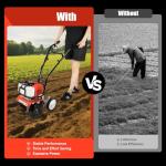 52CC Cordless Petrol Tiller for Easy Lawn Cultivation