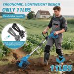 21V Cordless Garden Cultivator with 2 Batteries