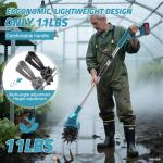 21V Cordless Garden Cultivator with 2 Batteries